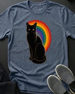 Kitty Rainbow Tee Gift For Cat Lover