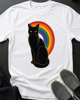 Kitty Rainbow Tee Gift For Cat Lover