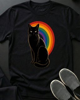 Kitty Rainbow Tee Gift For Cat Lover