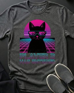 Player 2 Tee Gift For Cat Lover