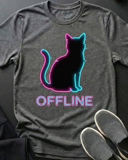 Offline Tee Gift For Cat Lover