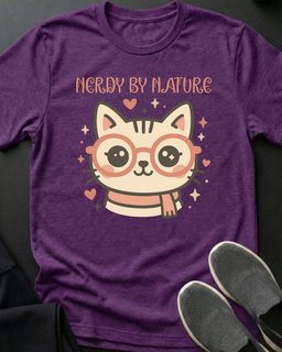 Nerdy By Nature Tee Gift For Cat Lover