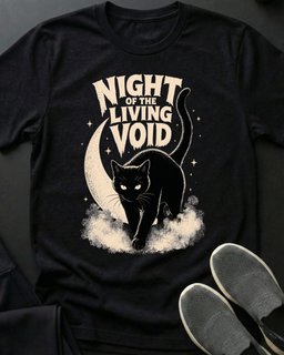 Night Of The Living Void Tee Gift For Cat Lover