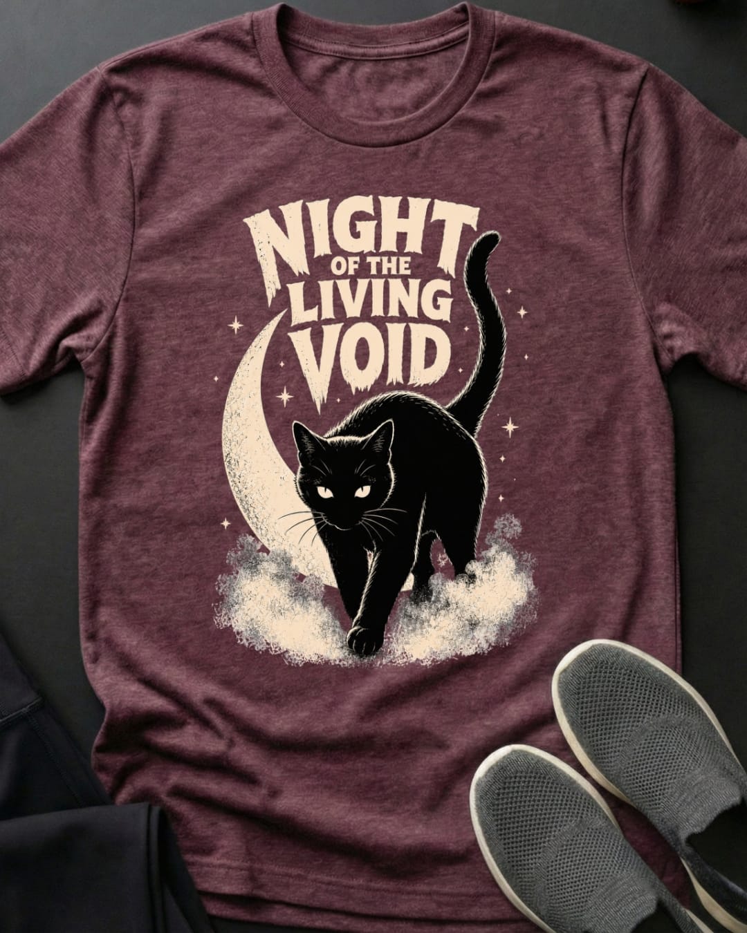 Night Of The Living Void Tee Gift For Cat Lover