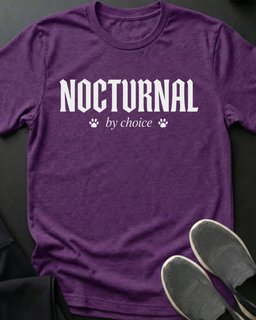 Nocturnal By Choice Tee Gift For Cat Lover