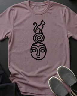 Petroglyph Cat Tee Gift For Cat Lover