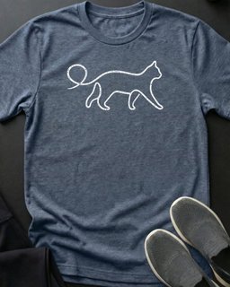 One Line Cat Tee Gift For Cat Lover