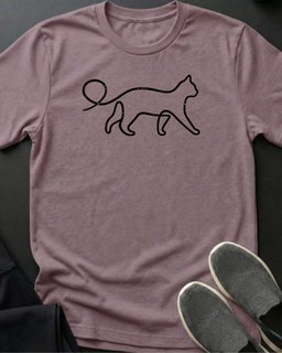 One Line Cat Tee Gift For Cat Lover