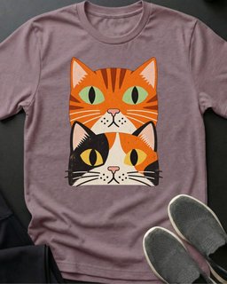 Orange And Calico Stack Tee Gift For Cat Lover