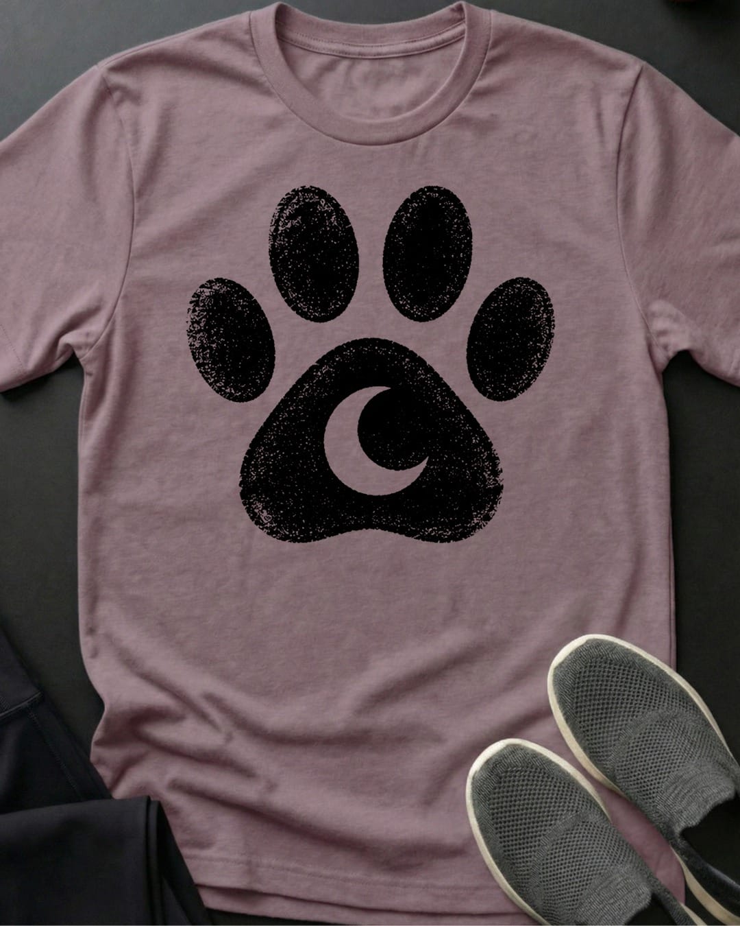 Moon Paw Tee Gift For Cat Lover