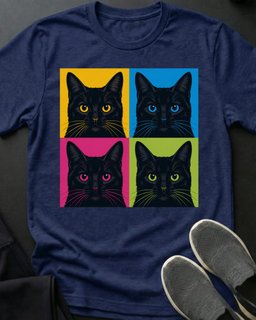 Pop Art Cat Tee Gift For Cat Lover