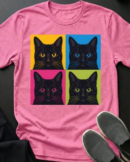 Pop Art Cat Tee Gift For Cat Lover
