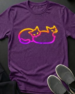 Neon Just Chillin Tee Gift For Cat Lover