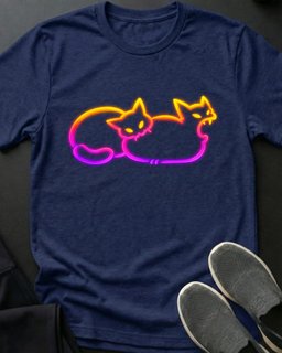 Neon Just Chillin Tee Gift For Cat Lover