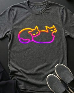 Neon Just Chillin Tee Gift For Cat Lover