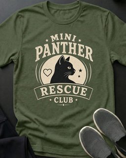 Mini Panther Rescue Tee Gift For Cat Lover