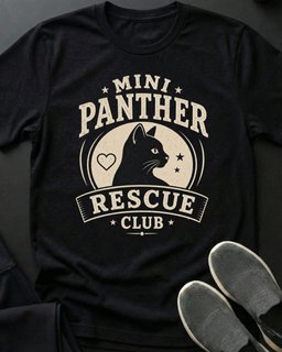 Mini Panther Rescue Tee Gift For Cat Lover