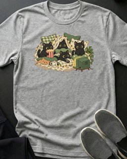Movie Night Tee Gift For Cat Lover