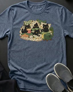Movie Night Tee Gift For Cat Lover