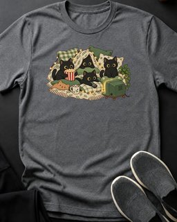 Movie Night Tee Gift For Cat Lover