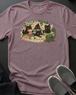 Movie Night Tee Gift For Cat Lover