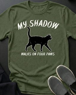 My Shadow Tee Gift For Cat Lover