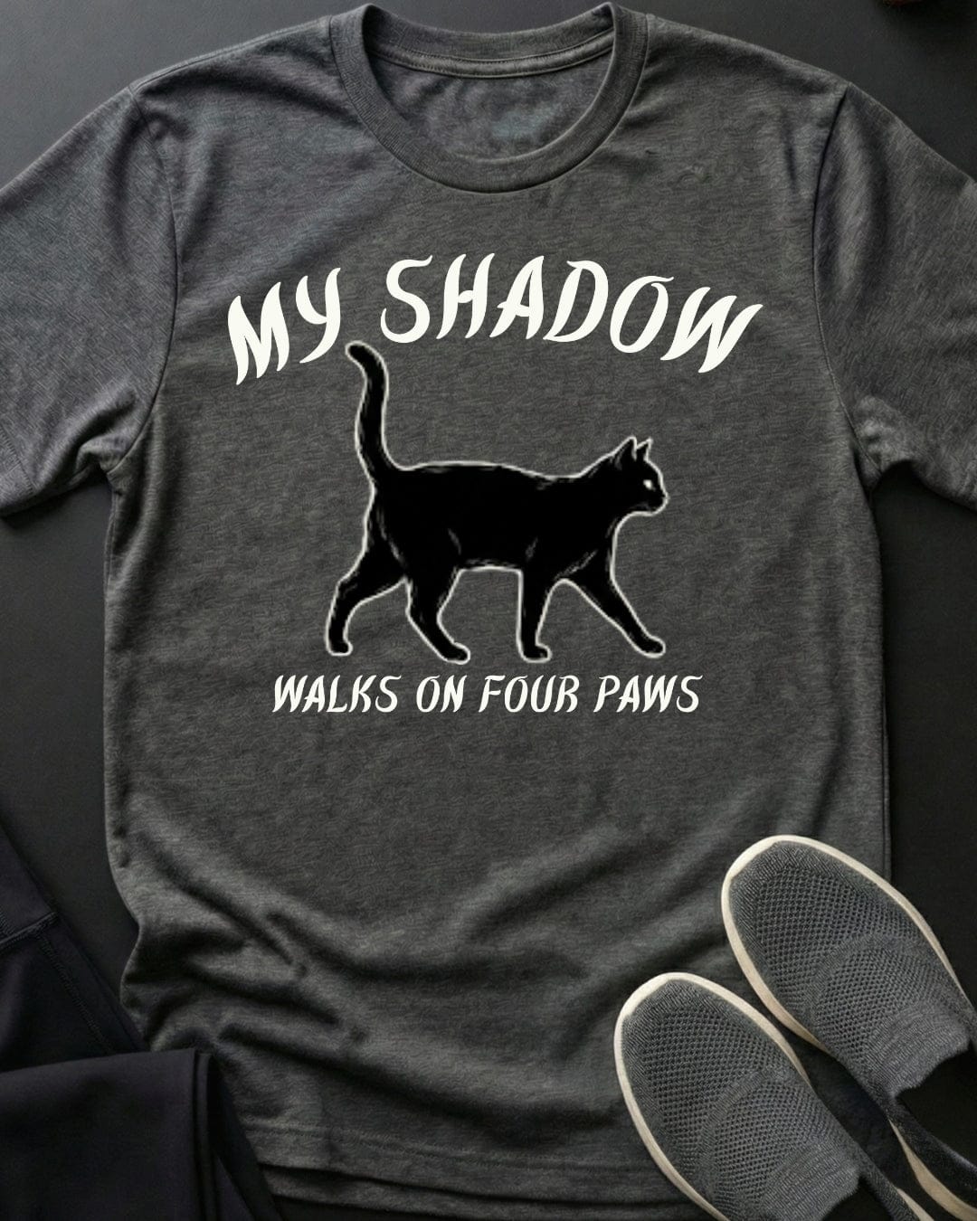 My Shadow Tee Gift For Cat Lover