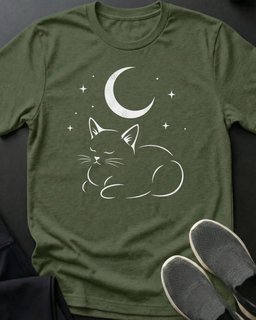 Night Sky Kitty Tee Gift For Cat Lover