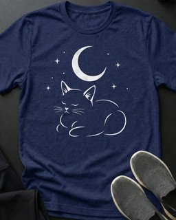 Night Sky Kitty Tee Gift For Cat Lover