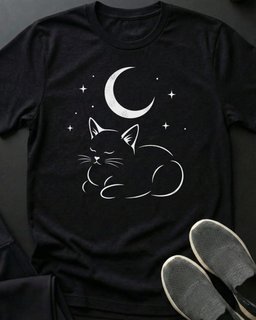 Night Sky Kitty Tee Gift For Cat Lover