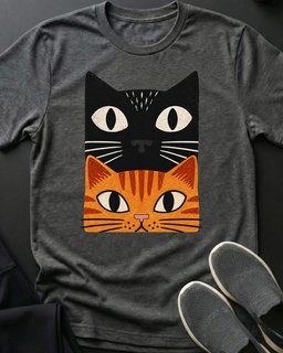 Orange Tabby Cat Stack Tee Gift For Cat Lover