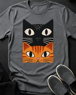 Orange Tabby Cat Stack Tee Gift For Cat Lover