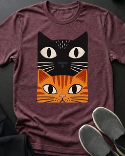 Orange Tabby Cat Stack Tee Gift For Cat Lover