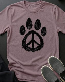 Peace Paw Tee Gift For Cat Lover