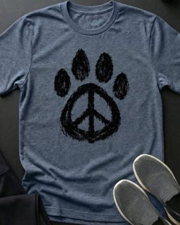 Peace Paw Tee Gift For Cat Lover