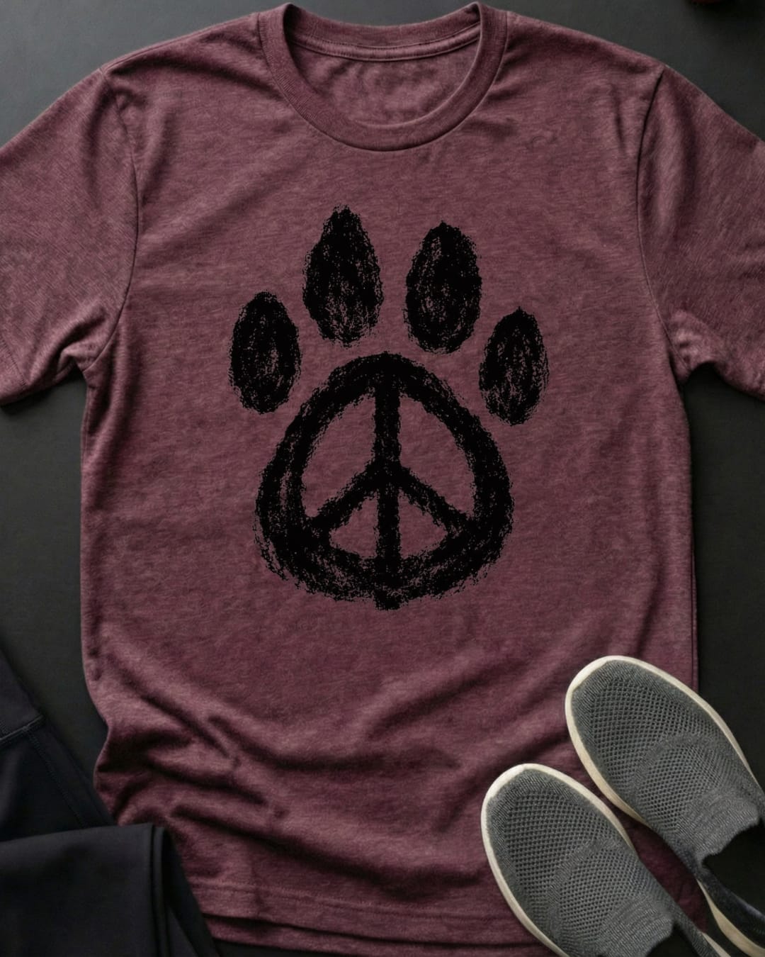 Peace Paw Tee Gift For Cat Lover