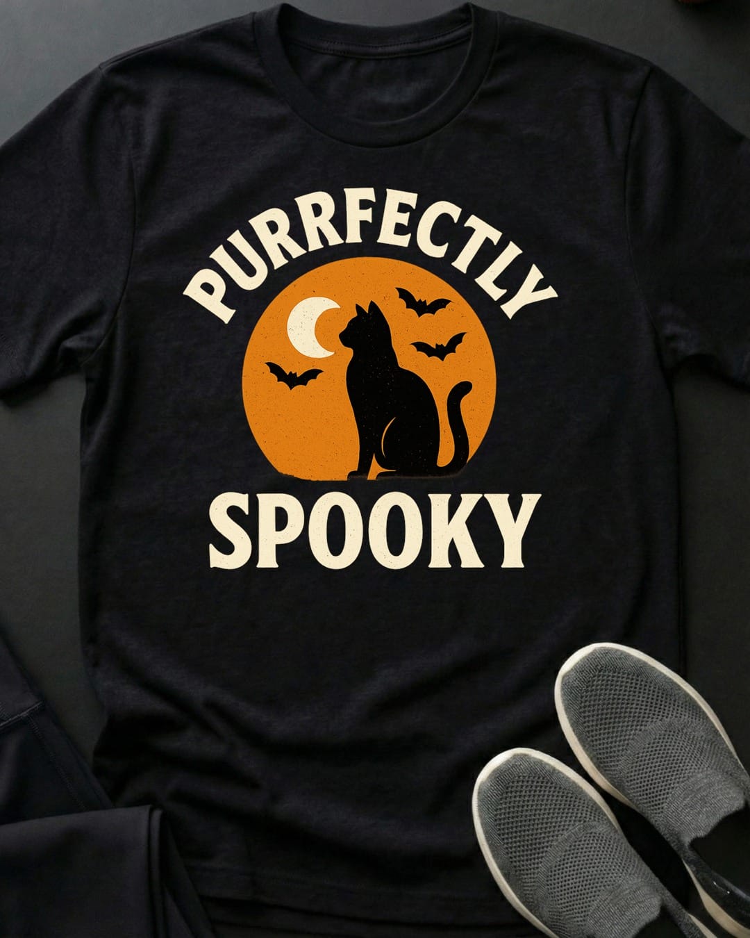 Perfectly Spooky Tee Gift For Cat Lover