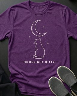 Moonlight Kitty Tee Gift For Cat Lover