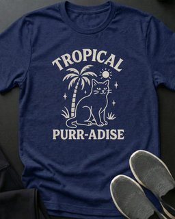 Purr Adise Tee Gift For Cat Lover