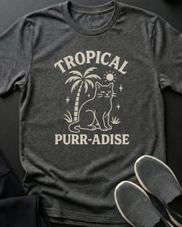 Purr Adise Tee Gift For Cat Lover