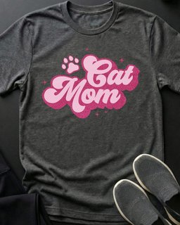 Pink Cat Mom Tee Gift For Mom