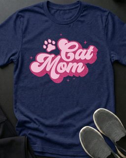 Pink Cat Mom Tee Gift For Mom