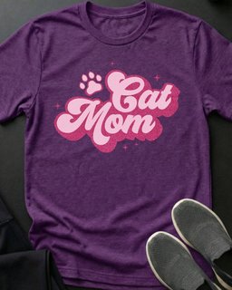 Pink Cat Mom Tee Gift For Mom
