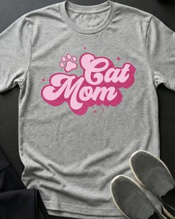 Pink Cat Mom Tee Gift For Mom
