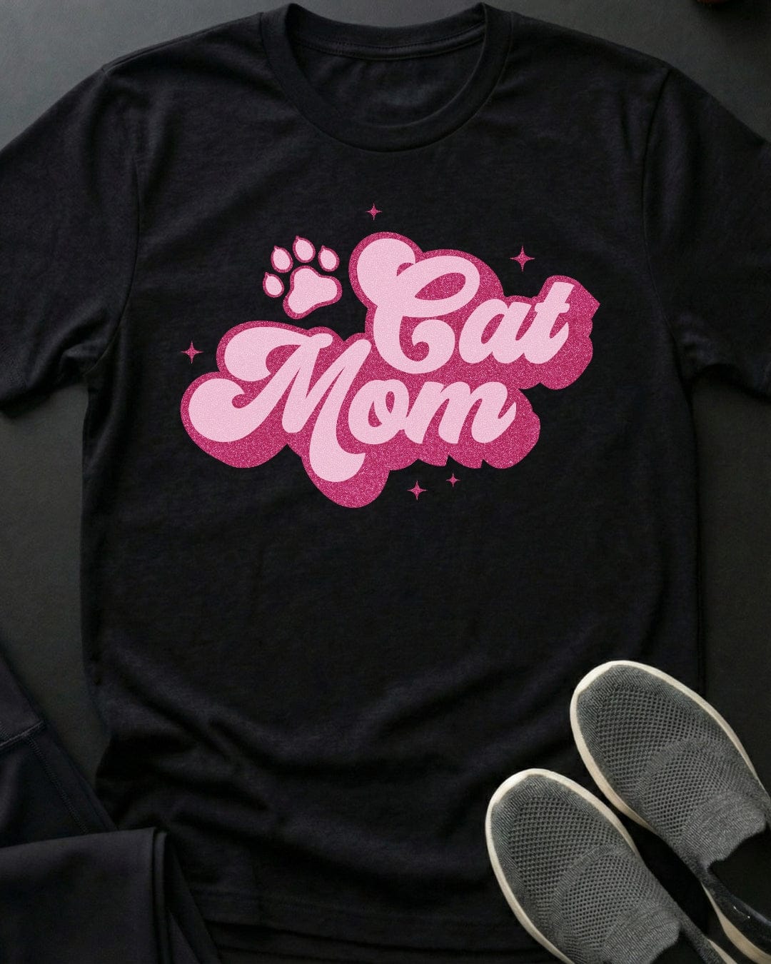 Pink Cat Mom Tee Gift For Mom