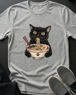 Ramen Cat Tee Gift For Cat Lover