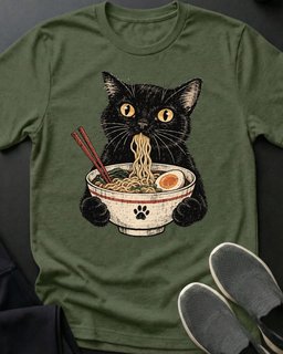Ramen Cat Tee Gift For Cat Lover