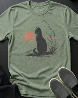 Dusk Watcher Tee Gift For Cat Lover