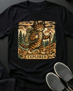 Explorer Tee Gift For Cat Lover