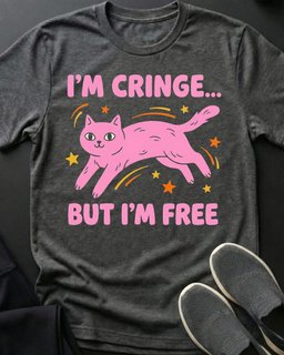Cringe Tee Gift For Cat Lover